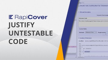 Justifying untestable code with RapiCover