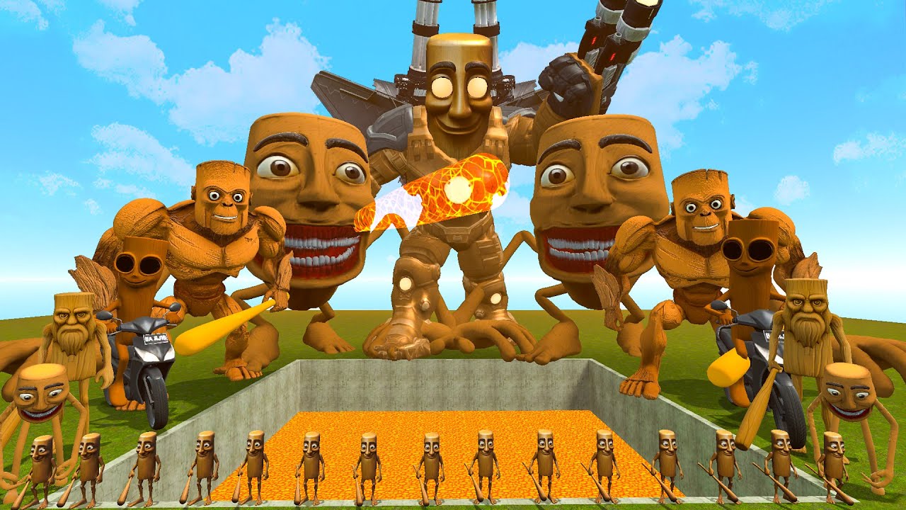 BIG HOLE LAVA ALL MECHA TITAN TUNG TUNG TUNG SAHUR ITALIAN AI BRAINROT MEMES SPARTAN KICKING in Gmod