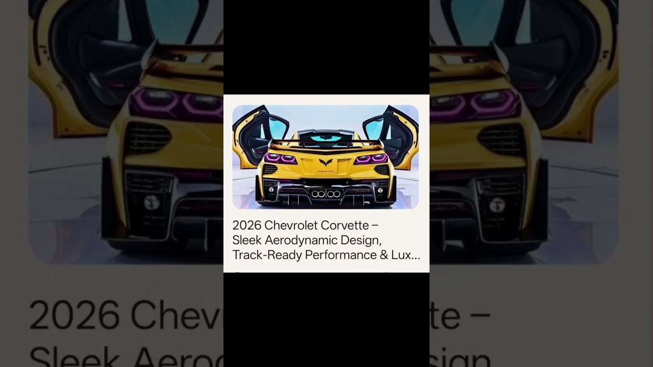 2026 Chevrolet Corvette – Sleek Aerodynamic Design, Track-Ready Performance & Lux…