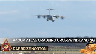Airbus A400 A400M Atlas C 1 C1 Raf Luftwaffe Crosswinds Crosswind Landing Landings Cross Wind Brize