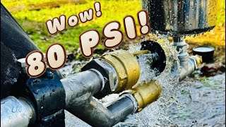 New Ram Pump design #80 psi with only 4 ft. of head pressure!! #WOW