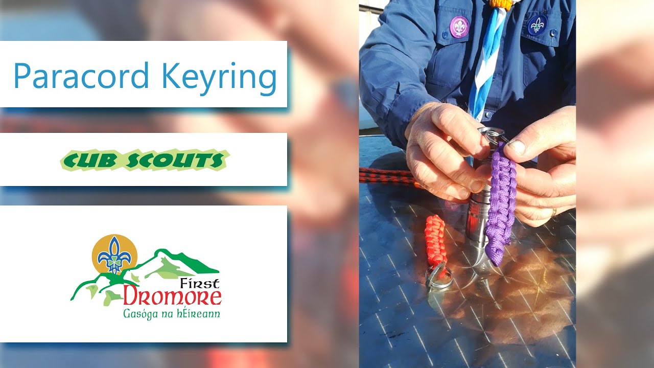 Make a Paracord Keyring 🧵 Knot-based activity for Cub Scouts - YouTube