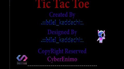 #4 Tic Tac Toe Game In C++ Using (graphics.h) | About | CyberEnimo AIDI