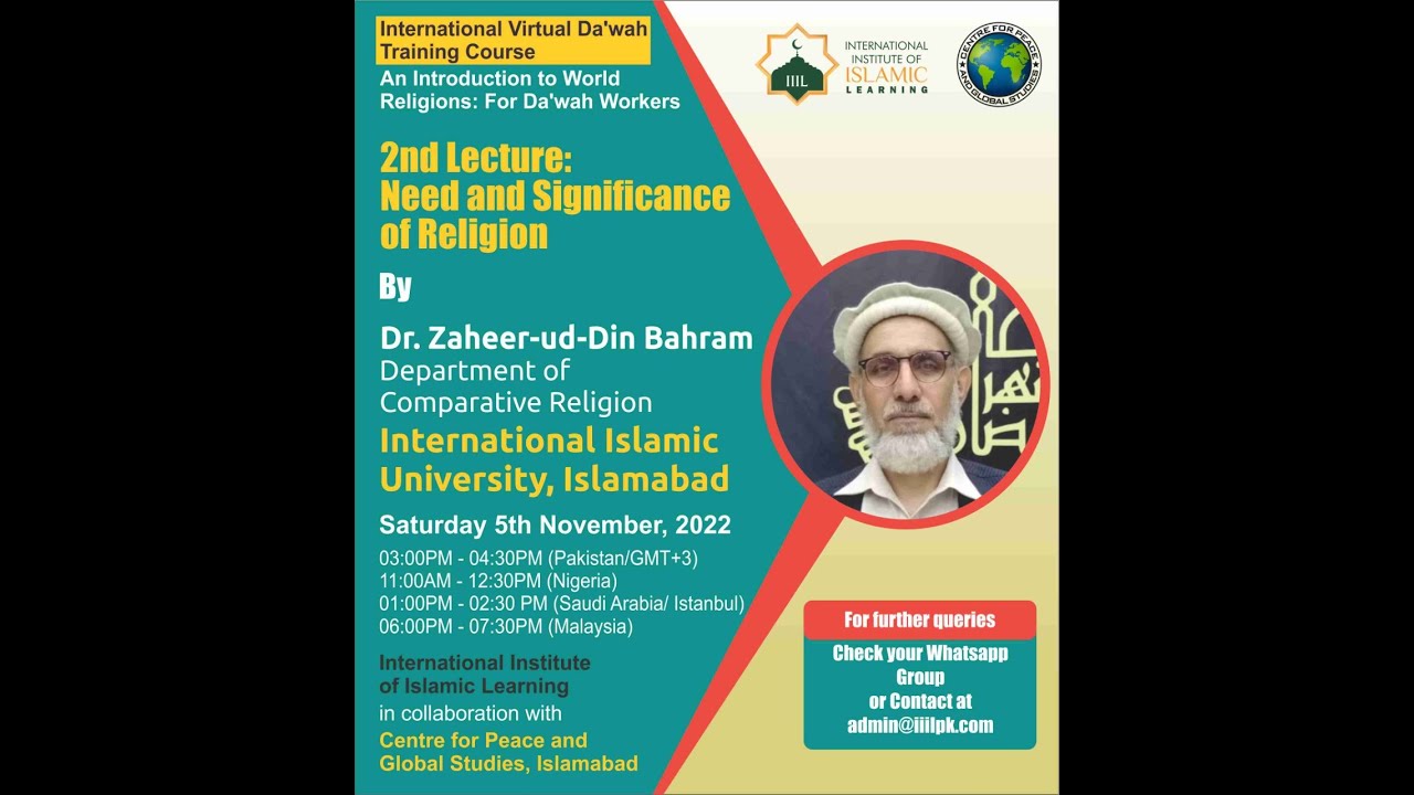 Z Rashid R Behram Need and Significance of Religion by Dr. Zaheer-ud-Din Bahram - YouTube