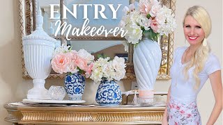 BEAUTIFUL FOYER MAKEOVER with Elegant Details + ENTRY TABLE MAKEOVER ~ Interior Design