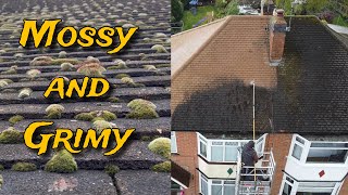 Mossy And Grimy Roof Restoration | Pressure washing in Leicester | Satisfying