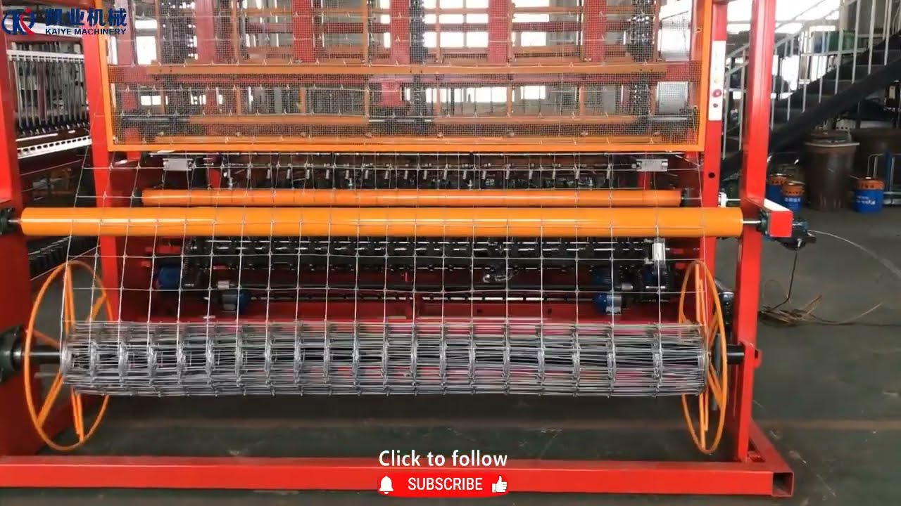 Автоматический станок для сетки рабицы/Automatic Fixed Knot Grassland Fence Wire Mesh Machine