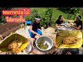 หมกหน่อไม้ใส่สามชั้น ในสวนผัก (Eng/Th sub) Spicy bamboo shoot w/ pork belly in banana leaves