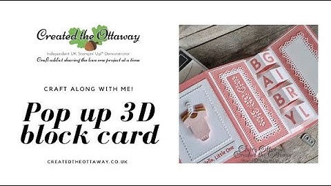 DIY Pop up 3D block Baby card tutorial@createdtheottaway