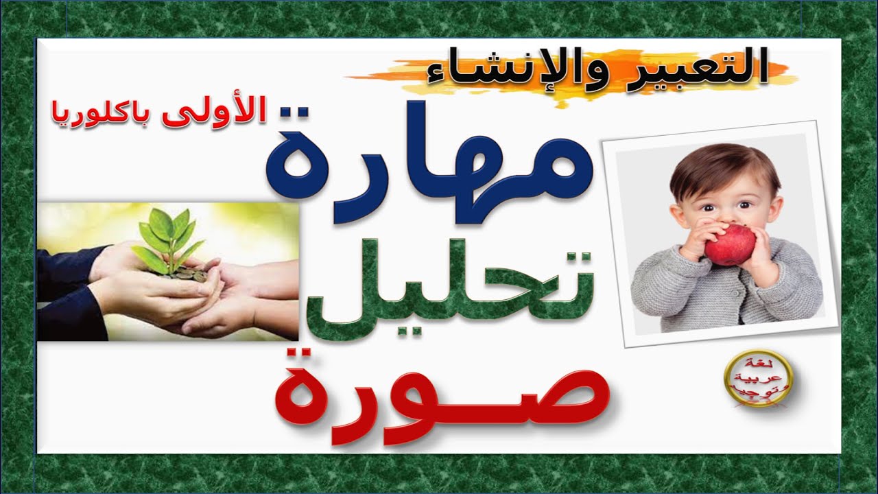 التعبير والإنشاء :   مهارة تحليل صورة الأولى باكلوريا