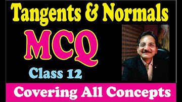 Tangents & Normals MCQ  | Application of Derivatives | Class 12 | New CBSE PATTERN 2021 |