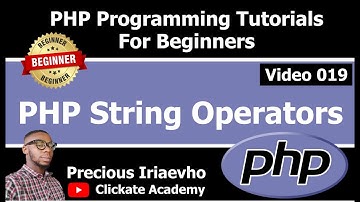 019 - PHP String Operators | PHP Tutorial for Beginners Full Course