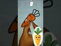 How to Draw a Carrot Easily 🥕 Kids Drawing &amp; Coloring #Shorts