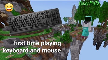 Playing Minecraft for the first time on mouse and keyboard [funny moments]