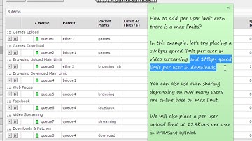 Limit per user in MikroTik  - for client of Compumize only