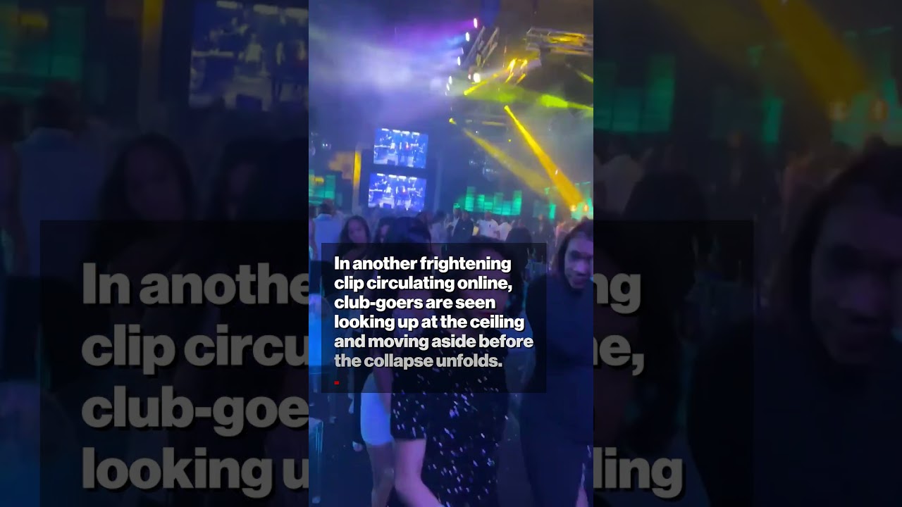 Отвратительный момент: обрушение крыши в ночном клубе в Доминиканской Республике #шорты