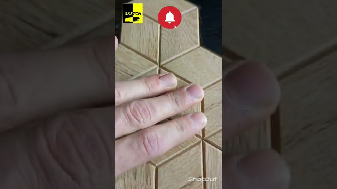 Oak Wood Mosaic Table 