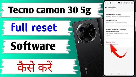 Tecno camon 30 5g mobile ko full reset kaise kare/how to hard reset settings tecno camon 30 5g