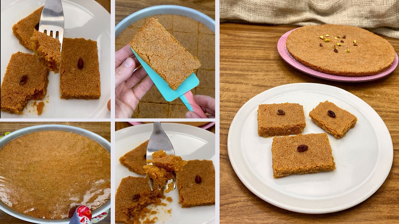 نصائح حصرية لنجاح بسبوسة المحلات المكرمله من  غير طعم و ريحة غلط فقط اللون و القوام الصح