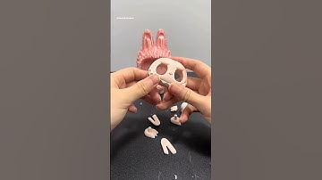 Look at this sparkling silk pink Labubu #3dprinting #modelkit #DIY #arttoy #maker