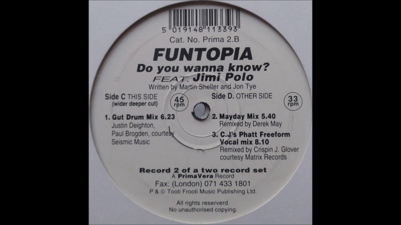 Funtopia - D.Y.W.K. (The Derrick May Mixes) - Vesuvius Soul Records