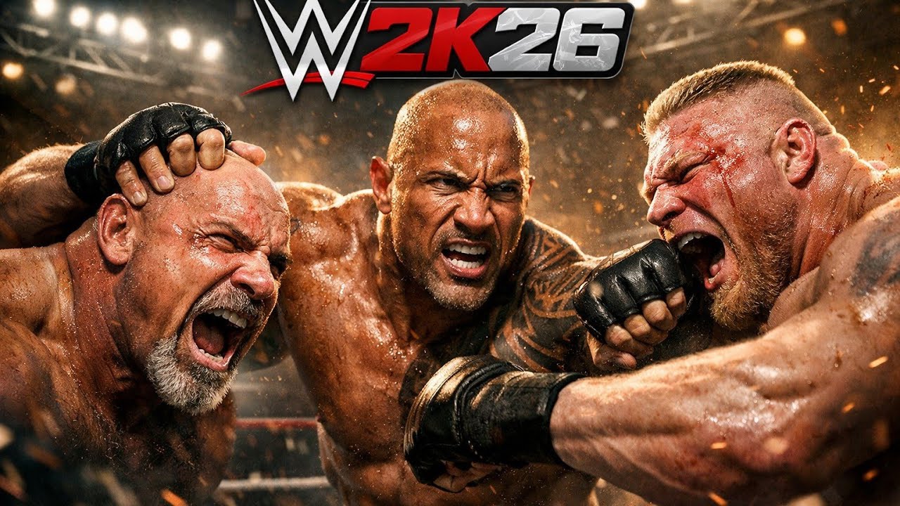 Goldberg vs The Rock vs Brock Lesnar – Ultimate Triple Threat Showdown