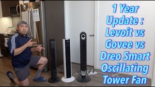 1 Year Update : Levoit vs Govee vs Dreo Smart Oscillating Tower Fan