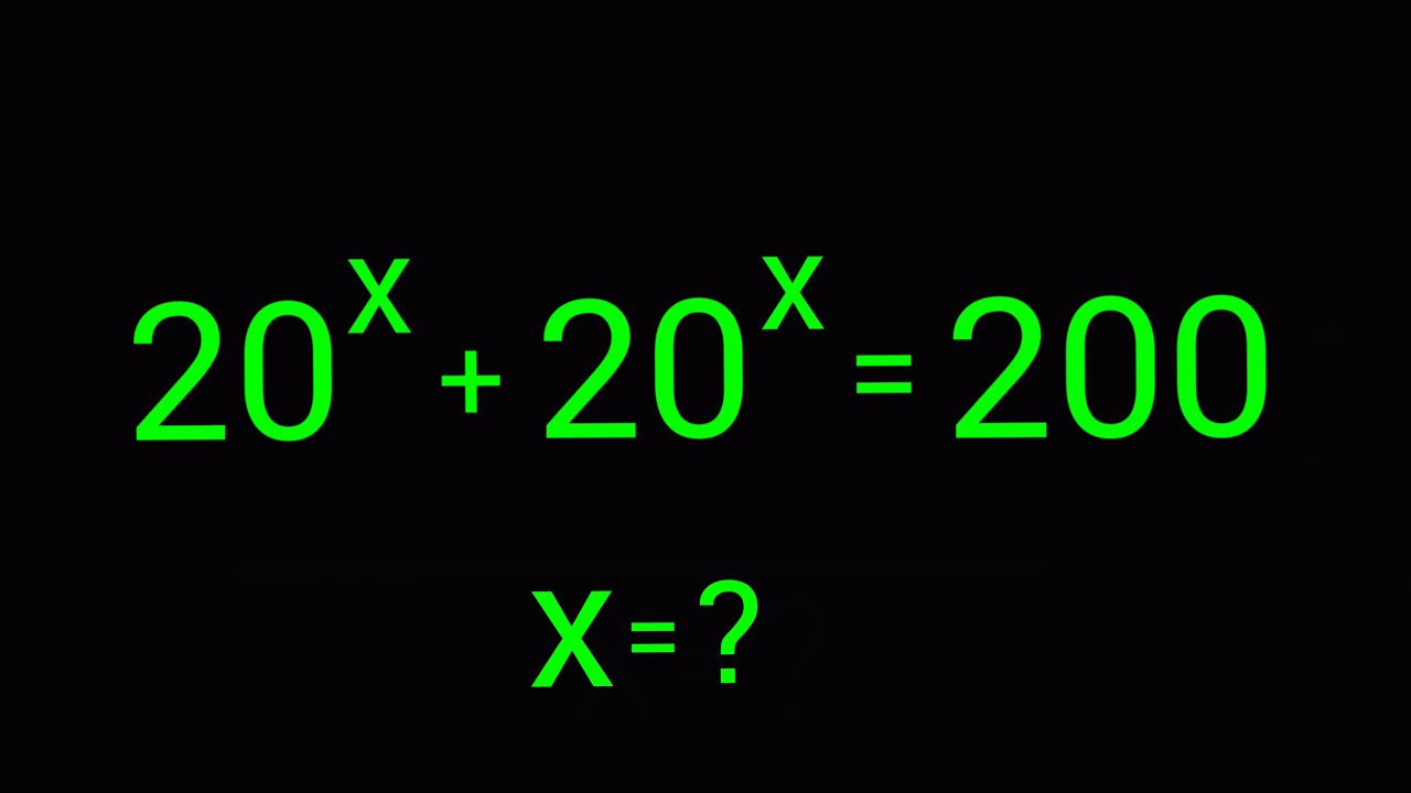 A Nice Exponents Problem - YouTube