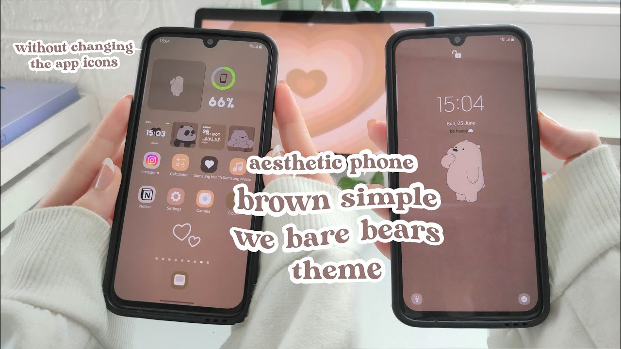 Aesthetic Bear Pattern Brown Edition Phone Cover for Samsung Galaxy S23  Ultra