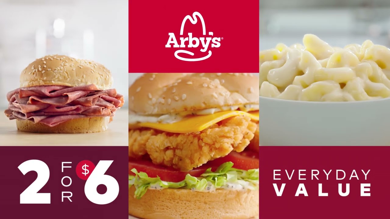 Arby's: 2 for $6 Everyday Value Chicken Cheddar Ranch. 