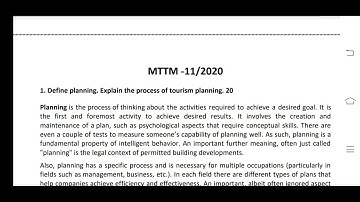 MTTM 11 Ignou Solved Assignment