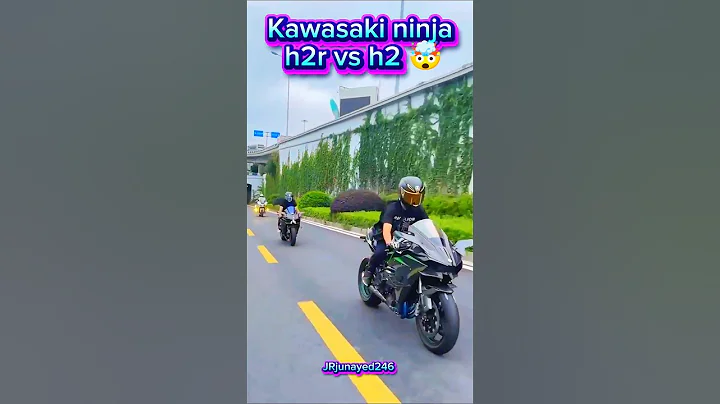 ninja h2 vs h2r 😱👀💥. #ninja #bike #h2r #superbike #viralvideo