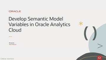 Develop Semantic Model Variables in Oracle Analytics Cloud