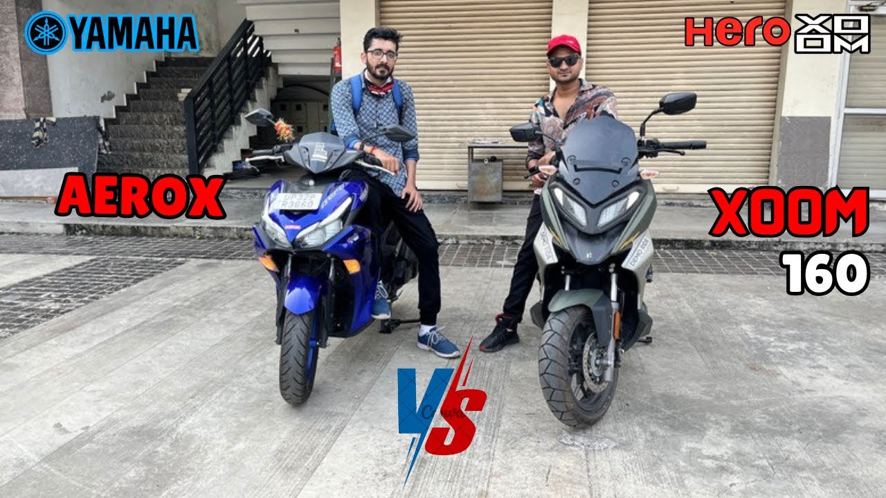 Hero Xoom 160 vs Yamaha Aerox | Full Comparison | Power, Design & Features Test!