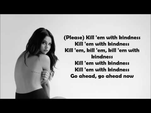 Selena Gomez Kill Em With Kindness Acoustic Lyrics Youtube