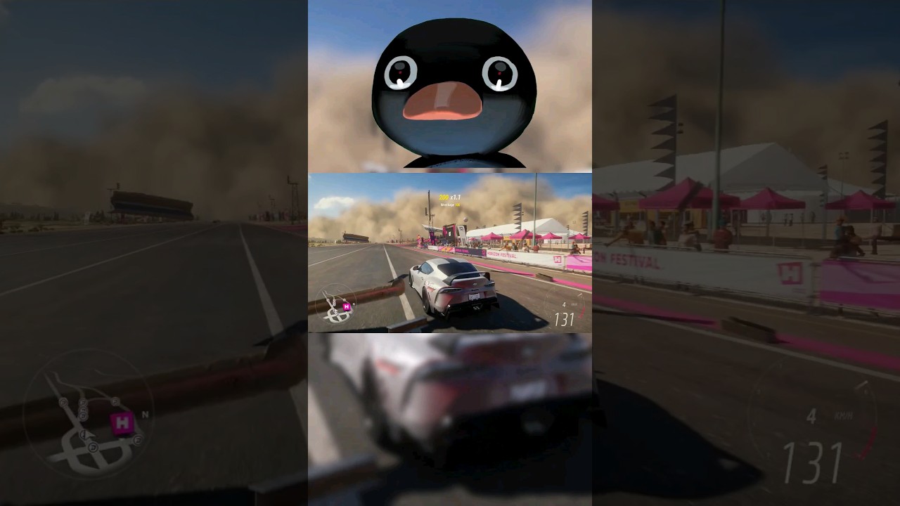 Driving Toyota Supra into a Storm in Forza Horizon 5!