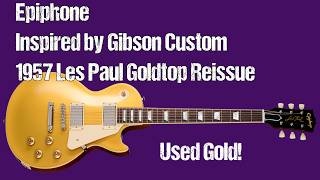 Epiphone Inspired by Gibson Custom (IGC) 1957 Les Paul Goldtop Reissue, Double Gold #guitar