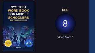 NYS Test Work Book For Middle Schoolers: 100 ELA, English questions Part 8