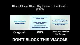 Blue’s Clues: Blue’s Big Treasure Hunt - Credits Comparison by me (For ohtaywhattimeisit)