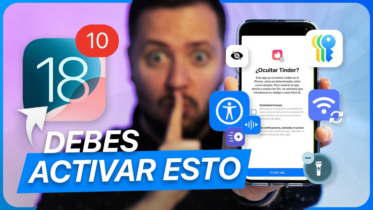 iOS 18: 10 Ajustes y Funciones ESCONDIDAS que CAMBIARÁN tu iPhone - YouTube