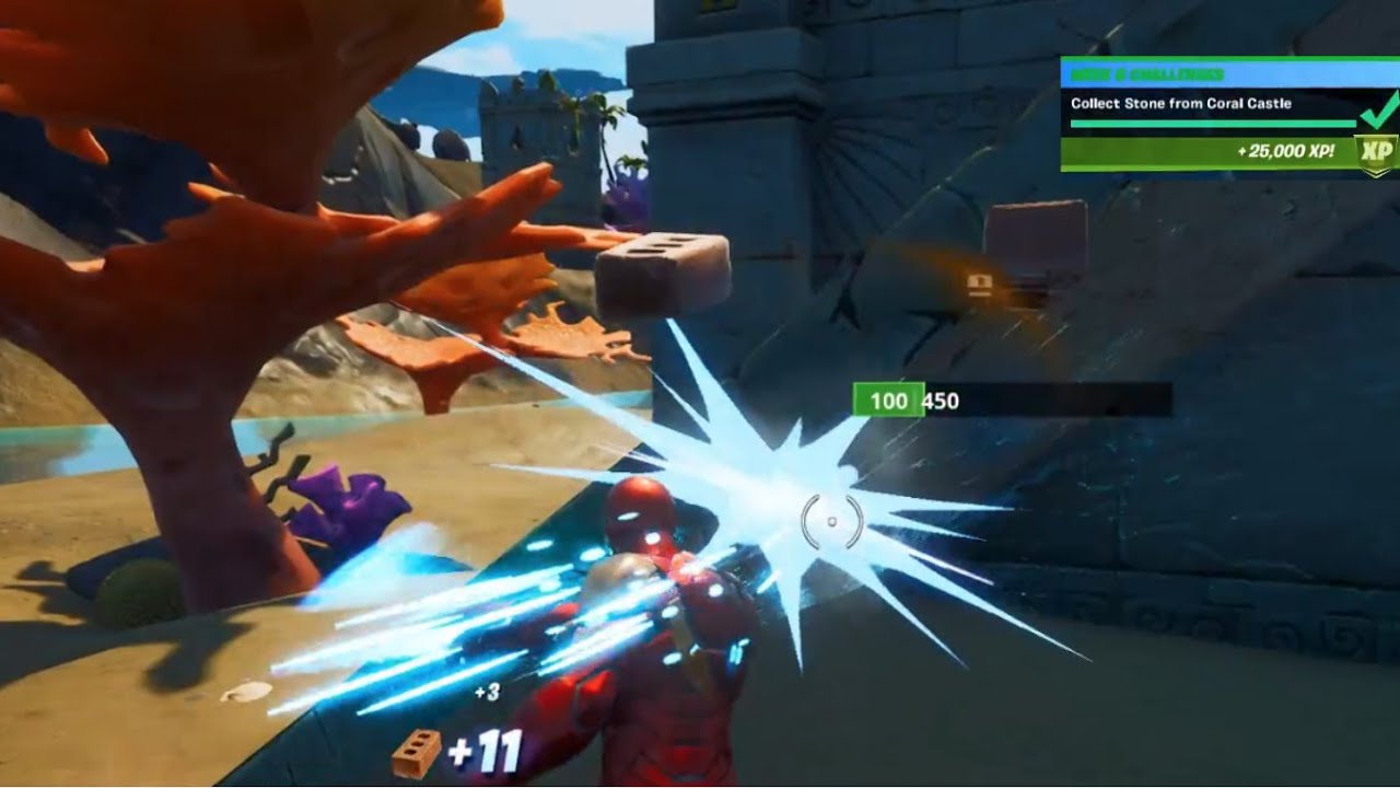 Collect Stone from Coral Castle Fortnite Chapter 2 Season 4 Week 6 Mission (Weekly Challenges