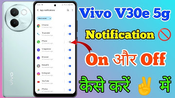 How To Trun Off Notification In Vivo V30e 5g // Vivo V30e 5g Notification Ko Off Kaise Kare