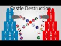 Castle Destruction USA vs China Marble Race Countryballs | Pro-USA vs Pro-China