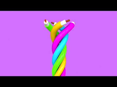 Cinema 4D   Coiled Cables Loop Animation Final