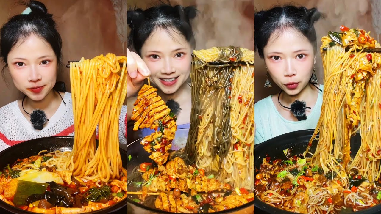 Spicy Eating Mukbang Chinese Food Noodles | ASMR/EATING 중국먹방!