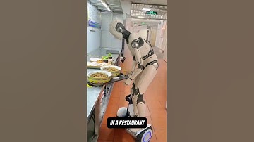 Robot waiter serving restaurant customers 🤖 #robot #fypツ #aiart #us