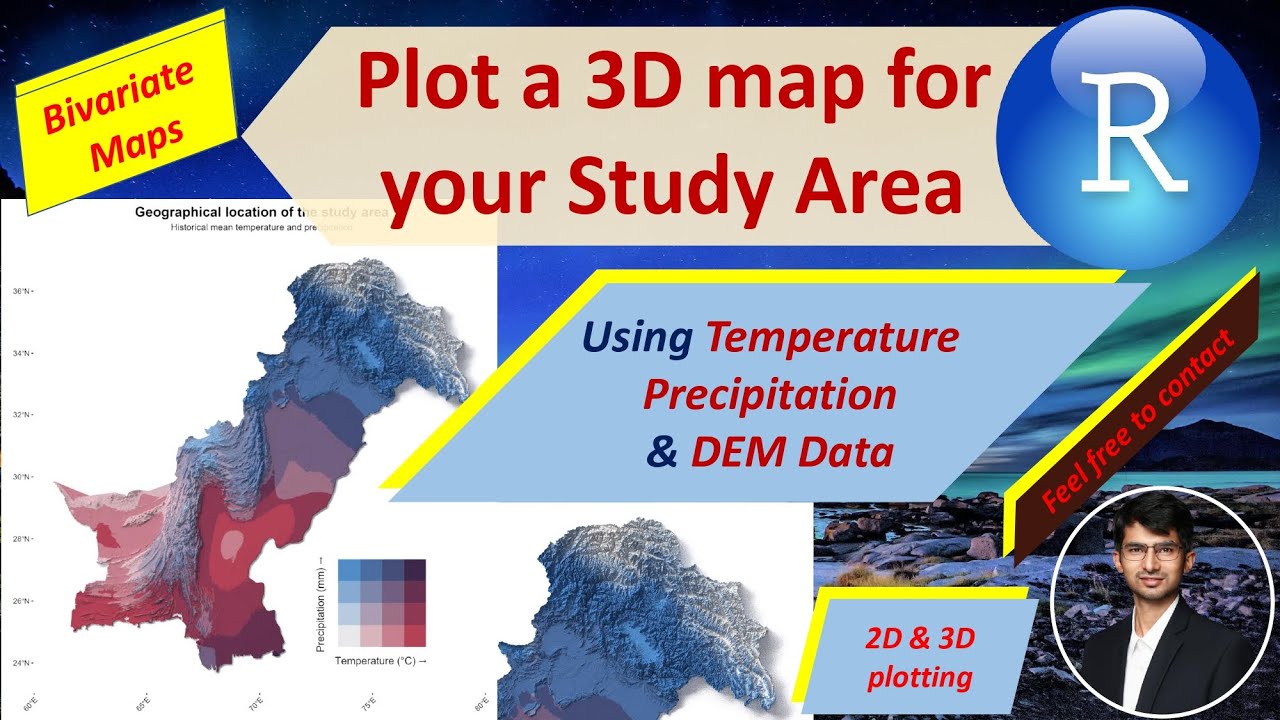 Creating Stunning 3D Maps of Pakistan Using Climatic and DEM Data in R | Data Visualization Tutorial