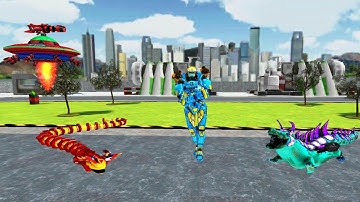 Anaconda Robot Transform Game: Spaceship Mega Robot Android Gameplay