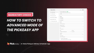 How to switch to Advanced Mode of the Pickeasy app | Pickeasy User Guide