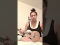 playing ukulele